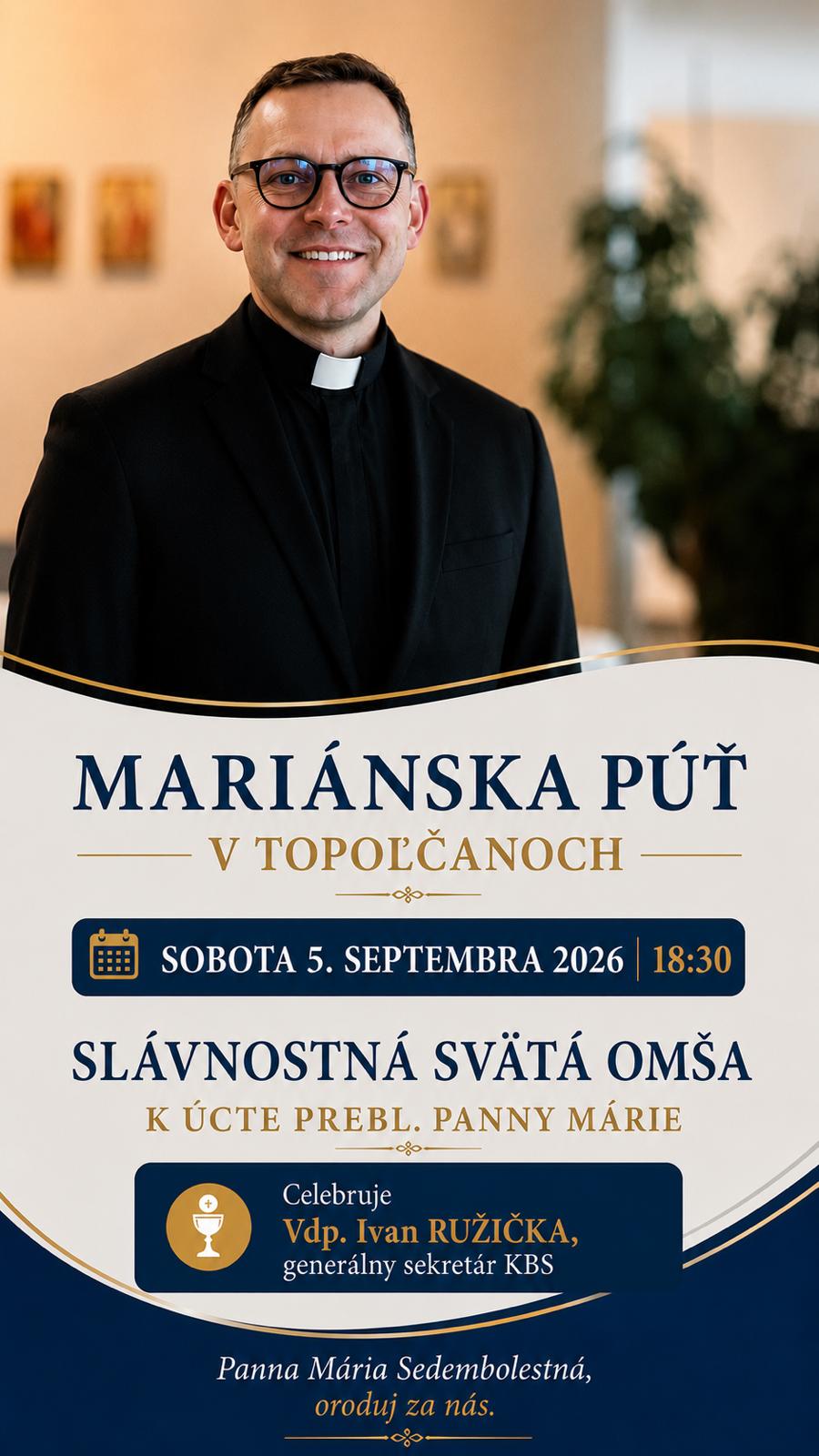 vdp. Ivan Růžička - Mari&aacute;nska p&uacute;ť v Topoľčanoch